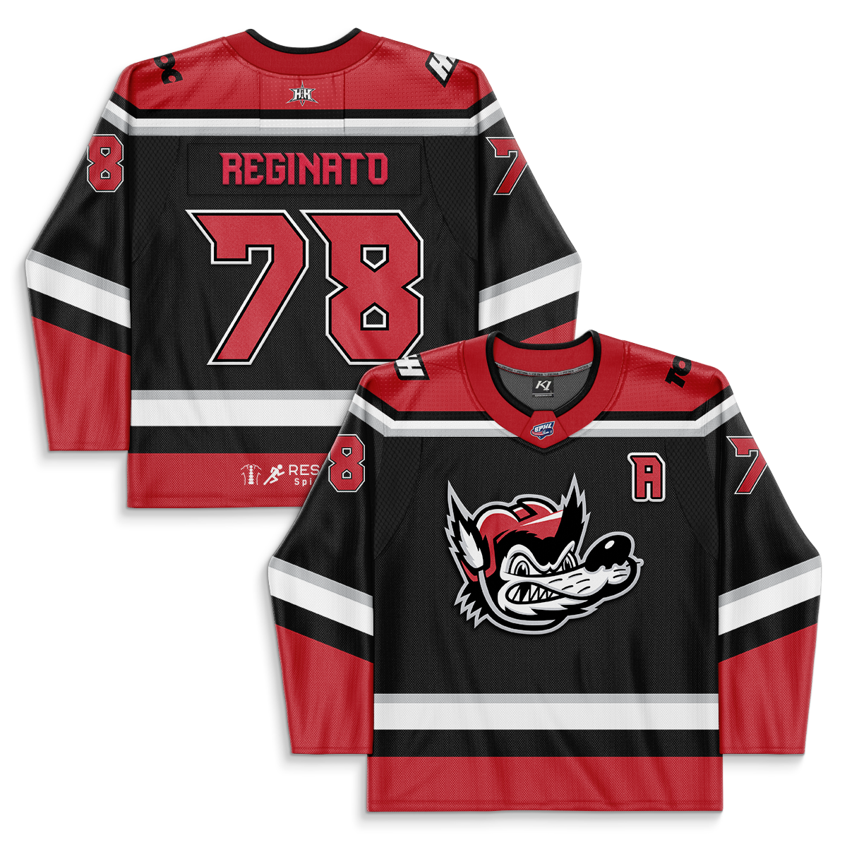#78 Cole Reginato Havoc Crest Home Adult Authentic Jersey