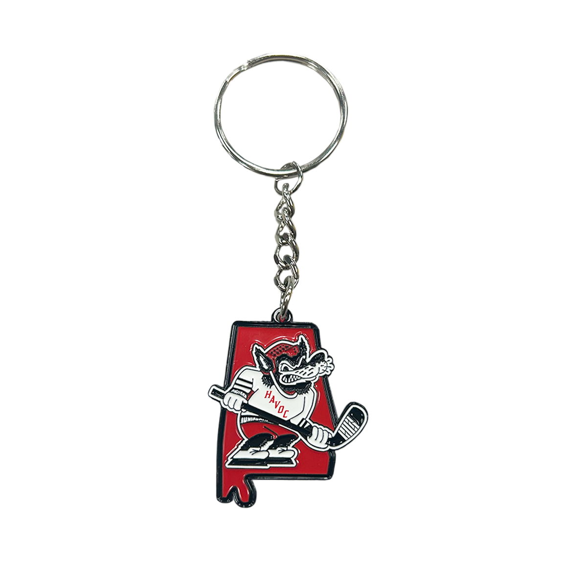 Retro State Wolf Keychain