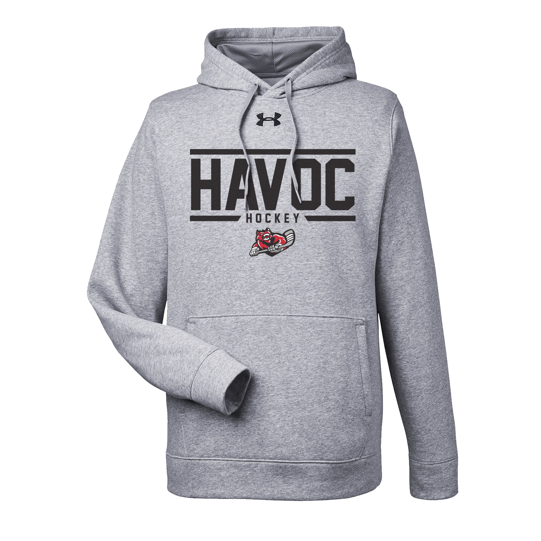 Huntsville Havoc Wolf Stick Under Armor Hustle Hoodie