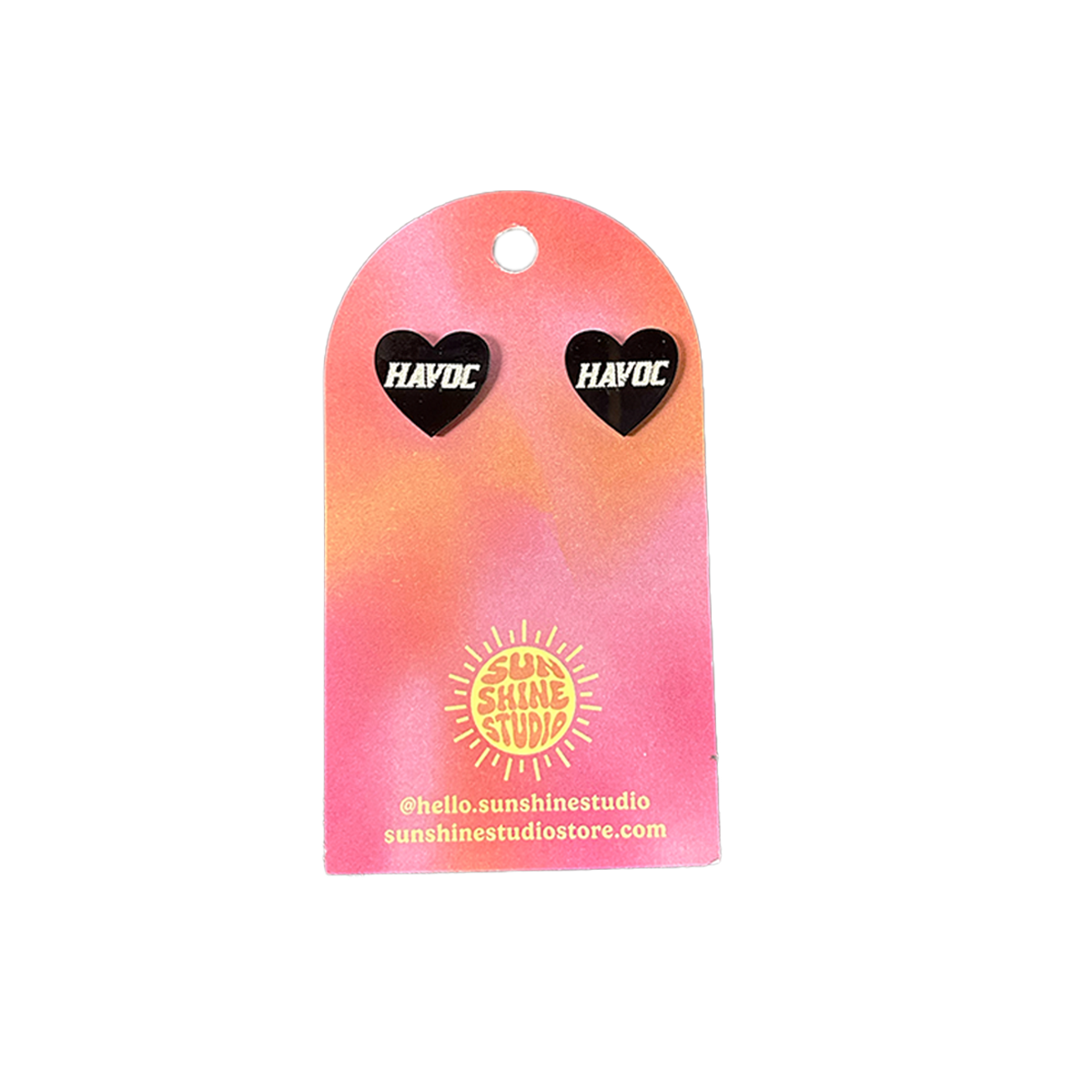 Havoc Rising Heart Stud Earrings