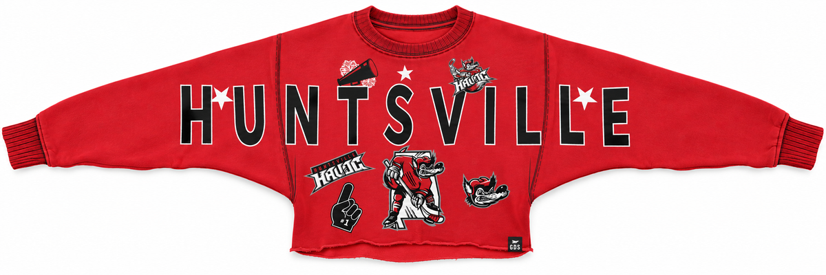 Huntsville Patched Up Cropped Women's Crewneck
