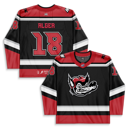 #18 Austin Alger Havoc Crest Home Adult Authentic Jersey