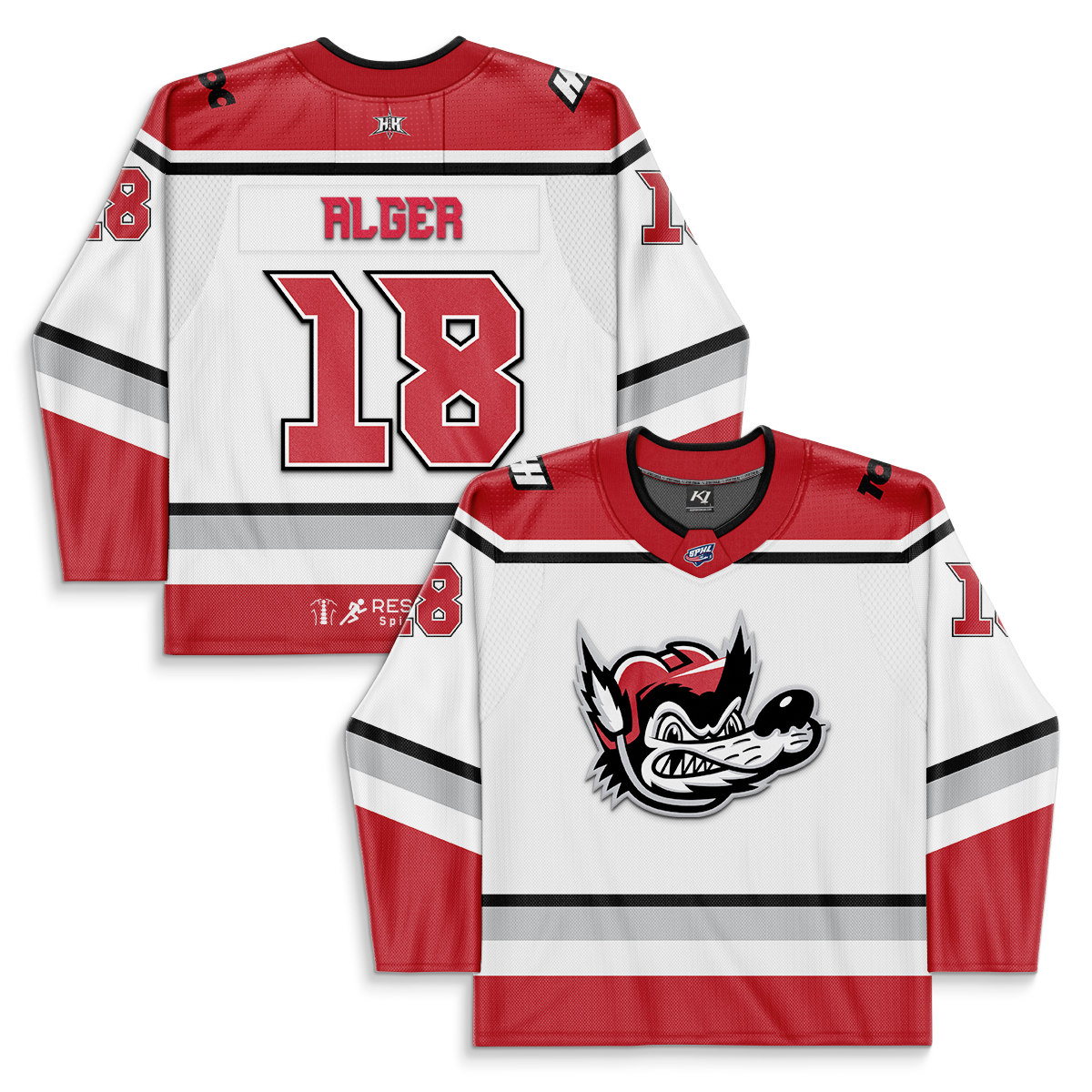 #18 Austin Alger Havoc Crest Away Adult Authentic Jersey