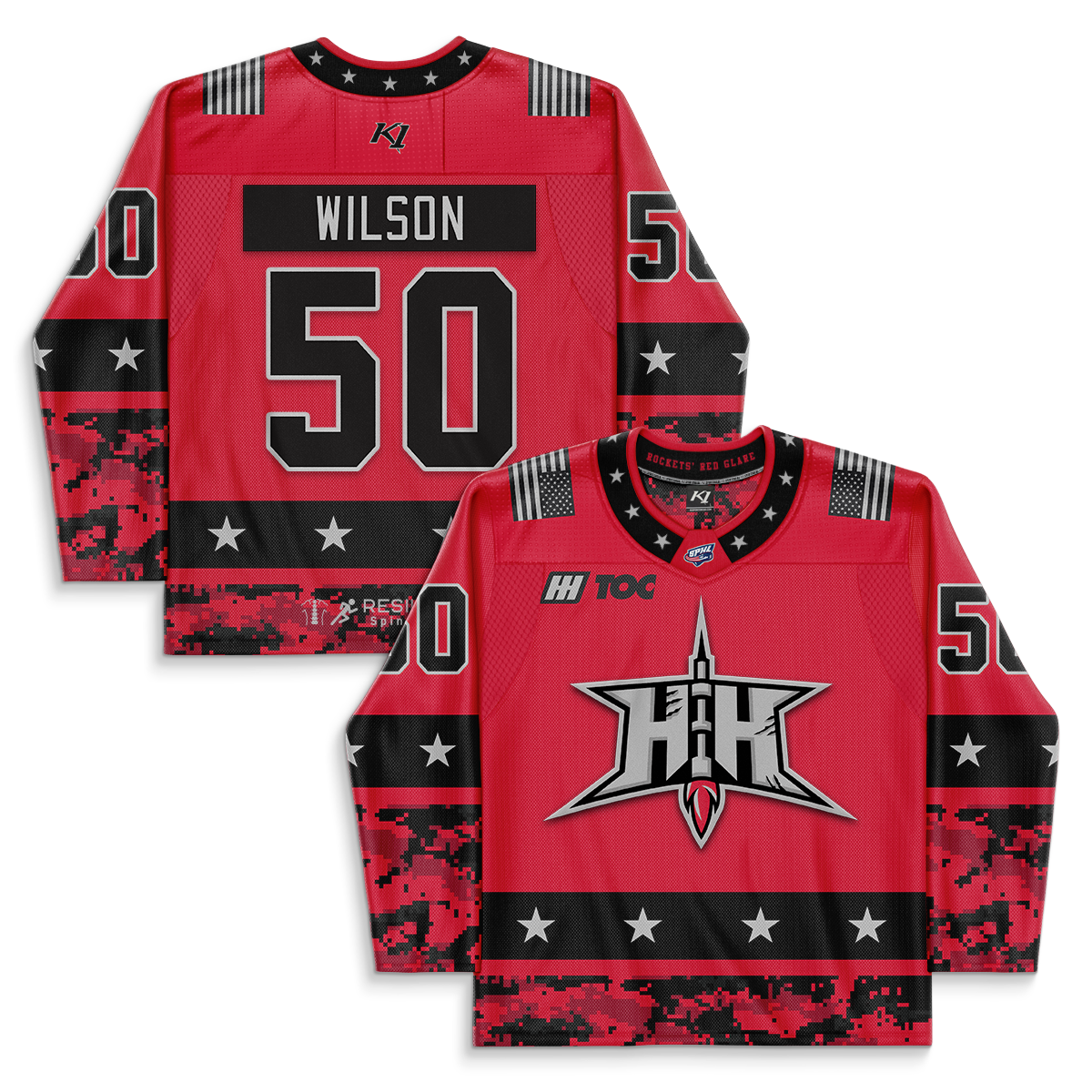 #50 Brian Wilson Rockets' Red Glare Alternate Adult Authentic Jersey