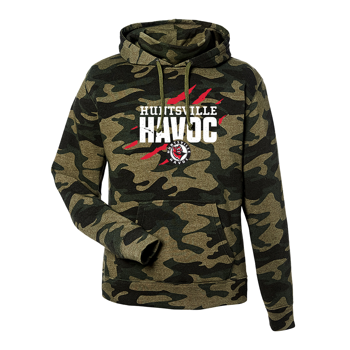 Camo Scratch Gaiter Fleece Hoodie