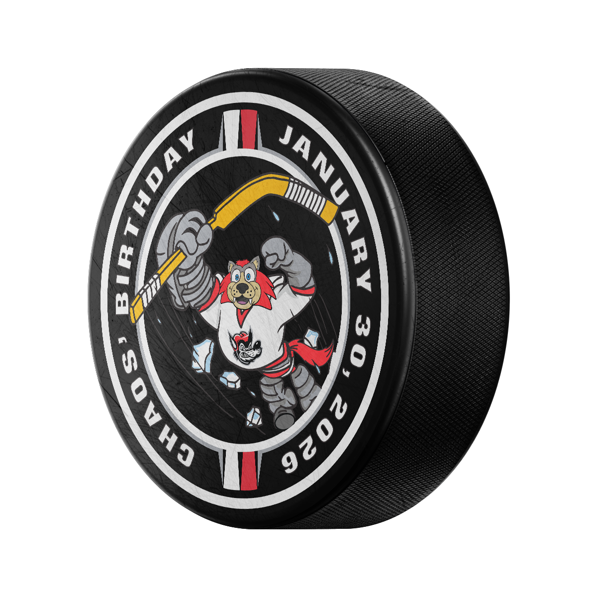 Chaos' Birthday Official Game Puck