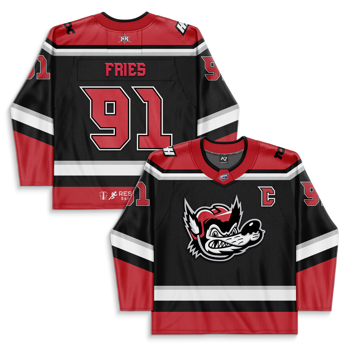 #91 Connor Fries Crest Home Adult Authentic Jersey