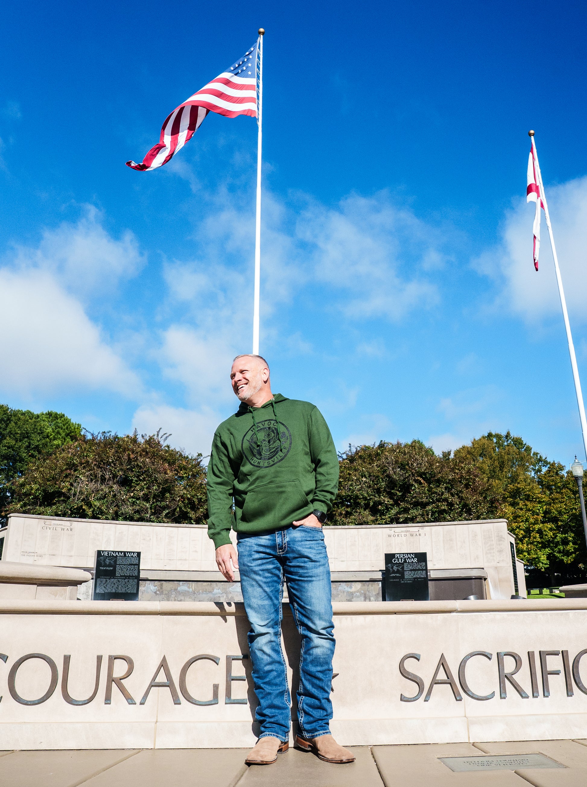 Military Salute Fleece Hoodie