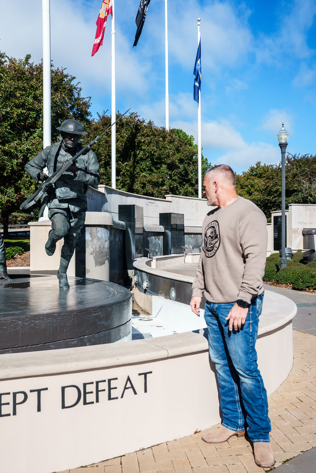 Military Salute Fleece Crewneck