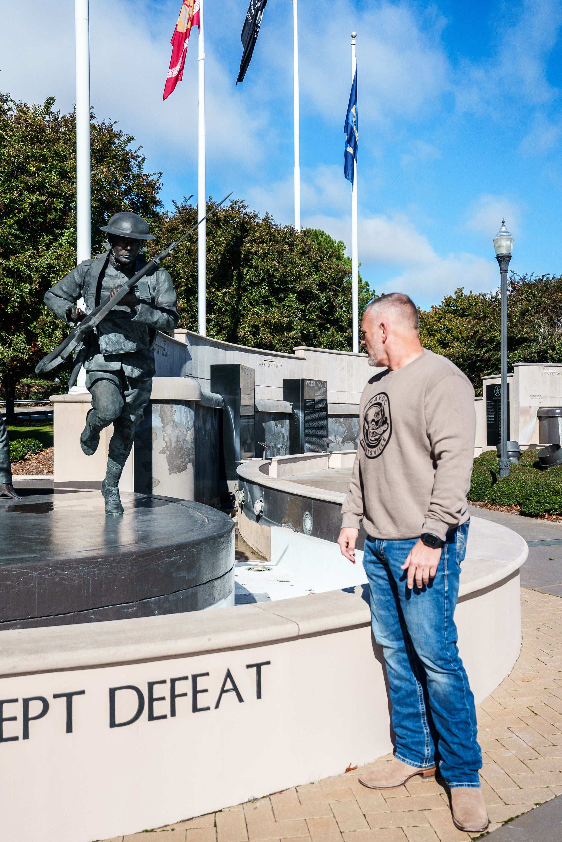 Military Salute Fleece Crewneck