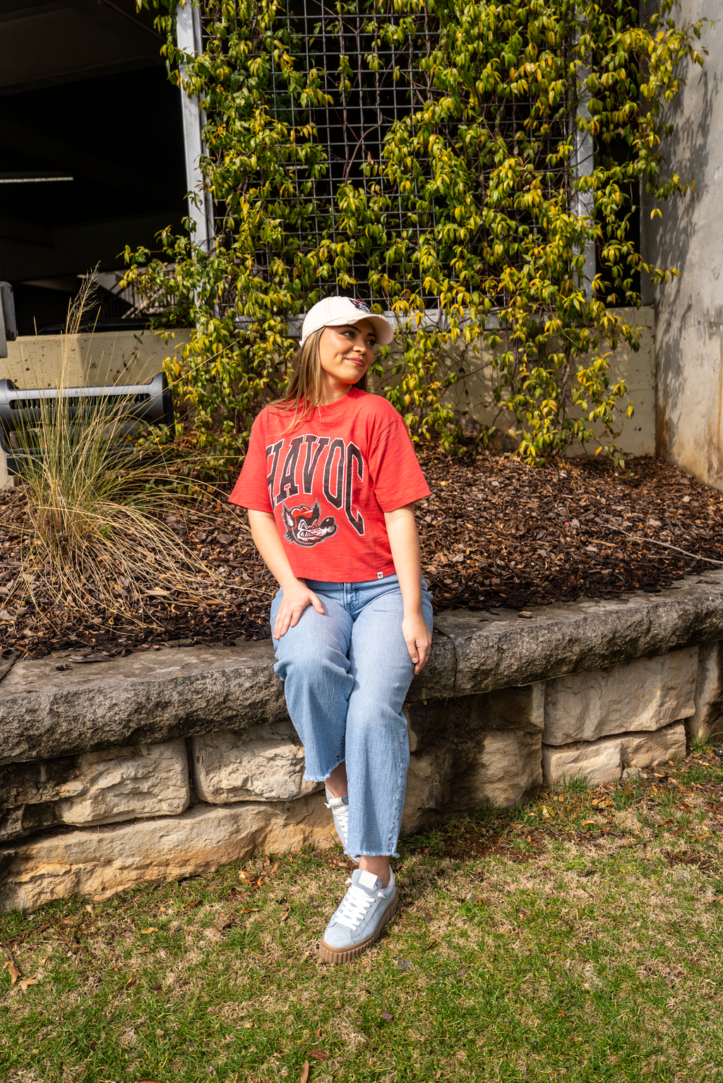 Havoc Crest Mindi '47 Washed Heavy Slub Women's Cropped T-Shirt