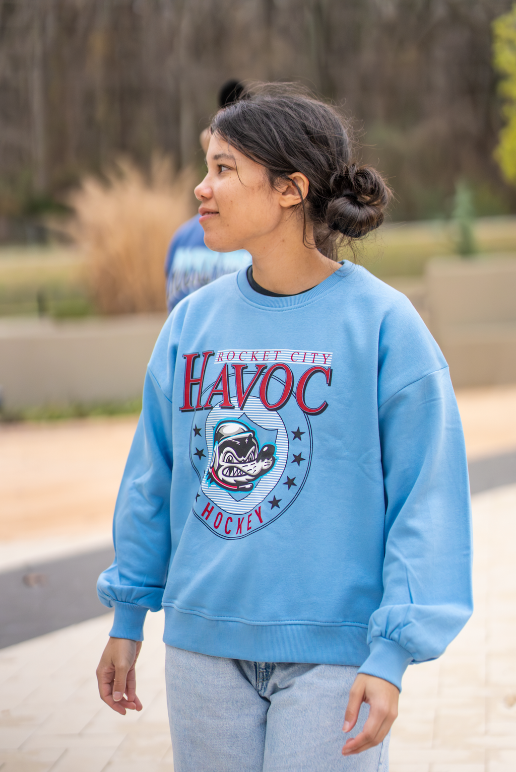 Rocket City Commander Preppy Seal Fleece Women's Crewneck