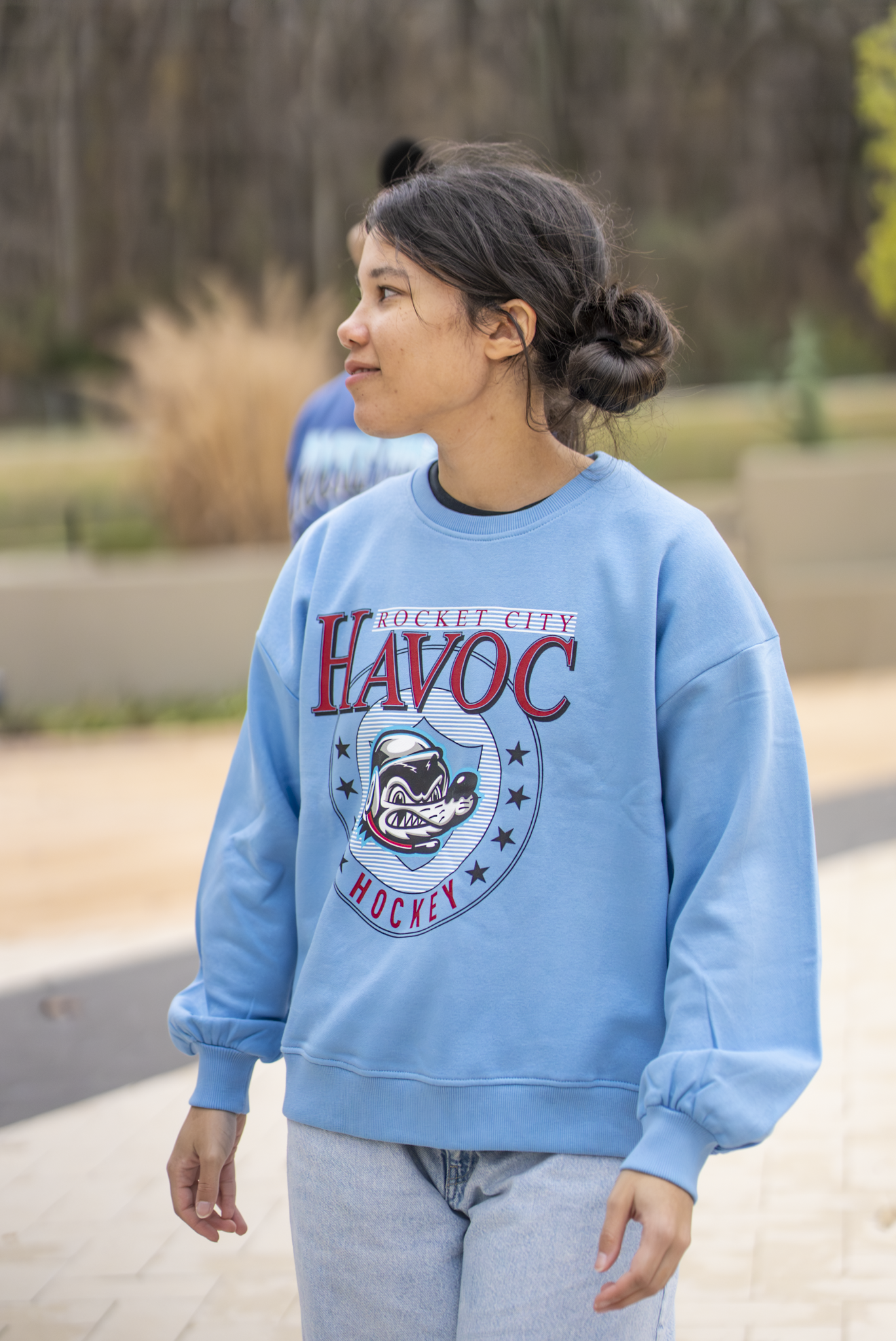 Rocket City Commander Preppy Seal Fleece Women's Crewneck