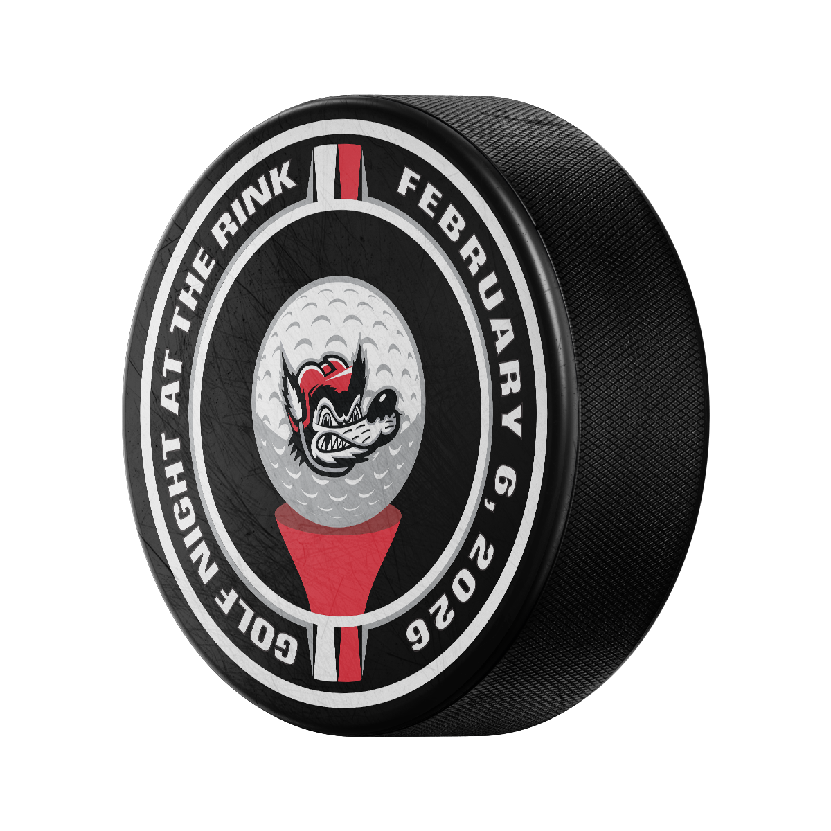 Golf Night At The Rink Official Game Puck