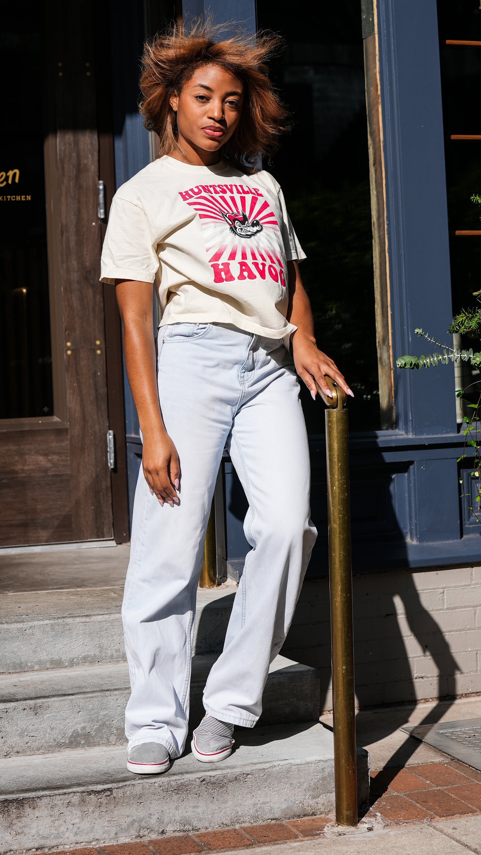 Retro Sunshine Crop Comfort Colors T-Shirt