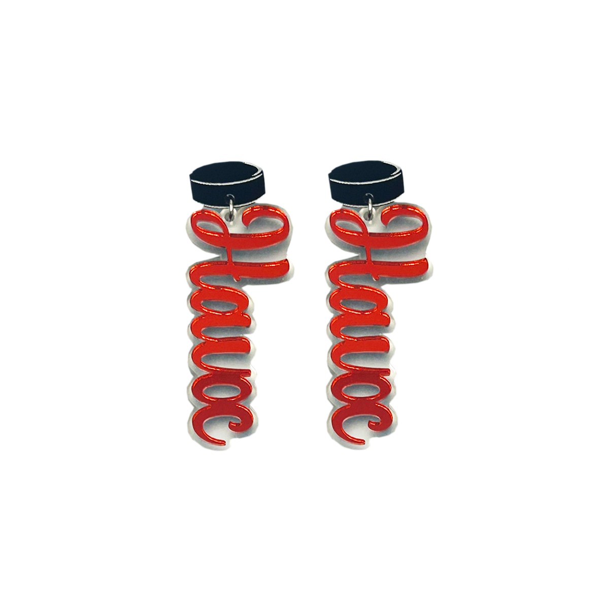 Havoc Hockey Topper Dangle Earrings