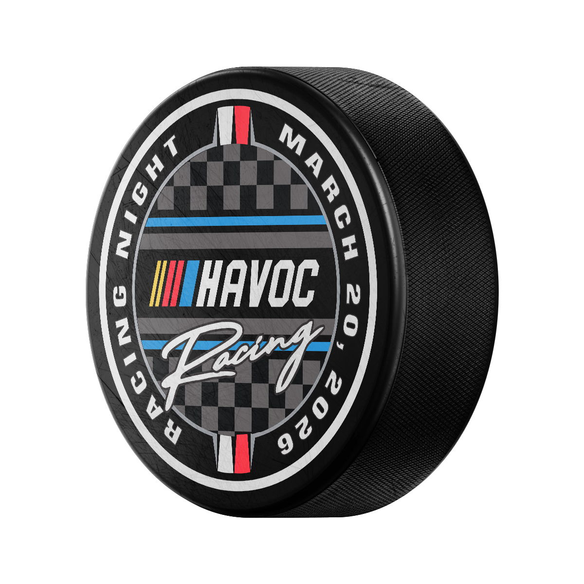 Racing Night Official Game Puck