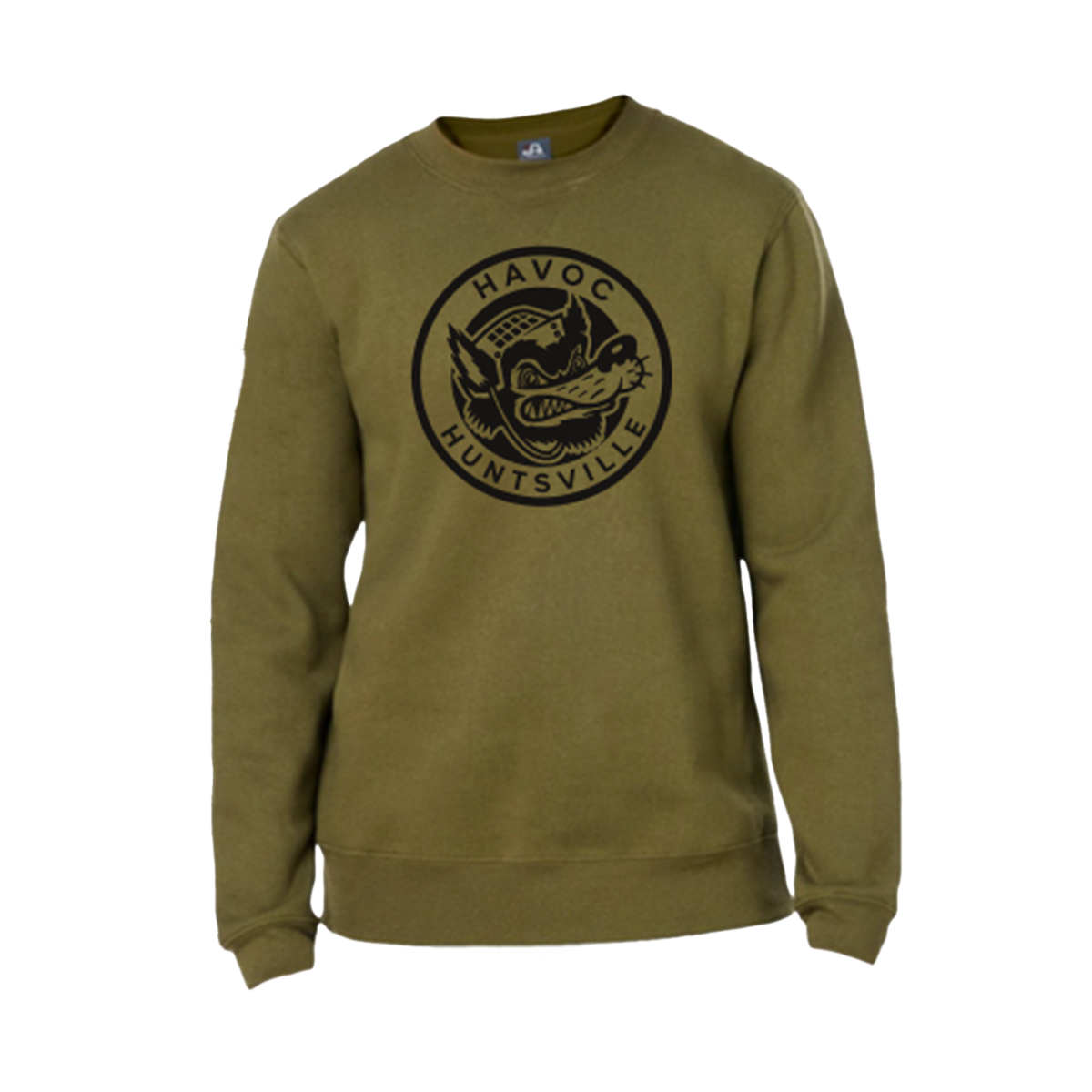 Retro Heritage Military Green Fleece Crewneck