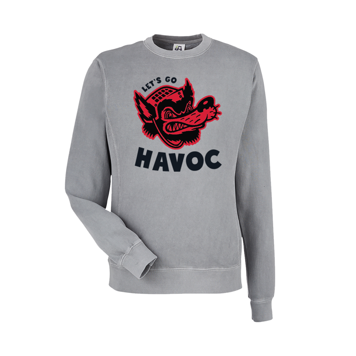 Retro Let's Go Havoc Comfort Dye Fleece Crewneck