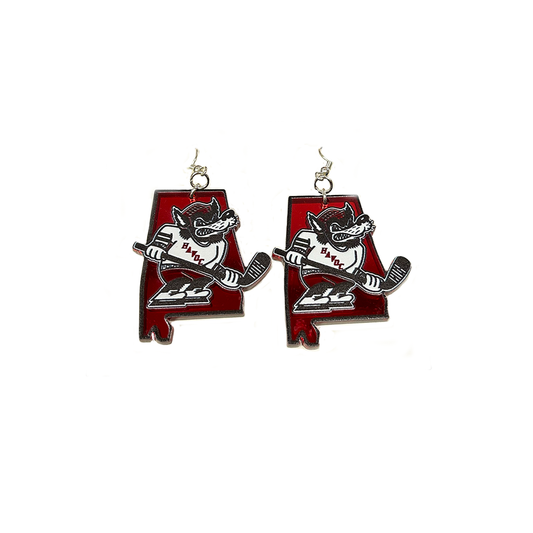 Retro State Wolf Earrings