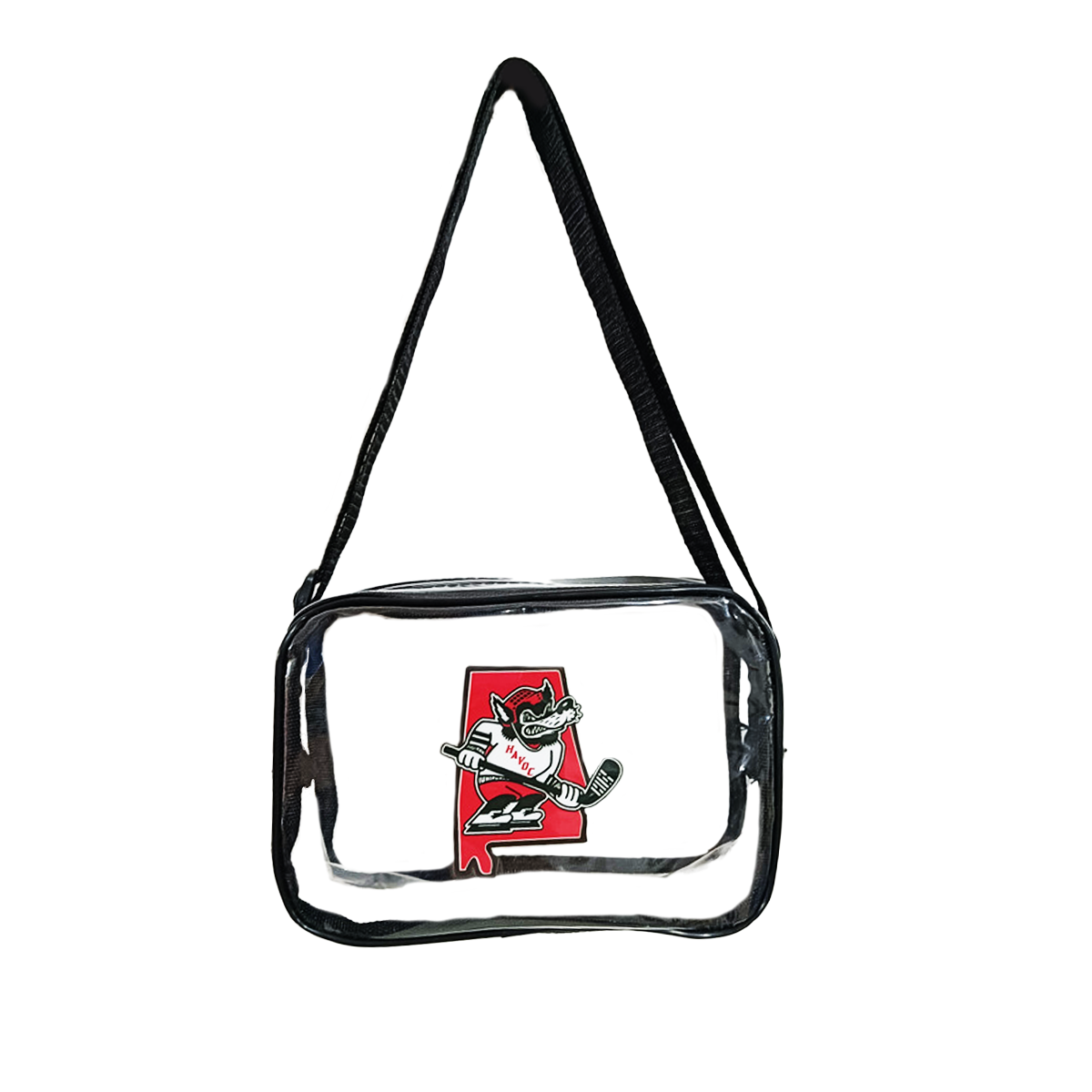 Retro State Wolf Clear Purse