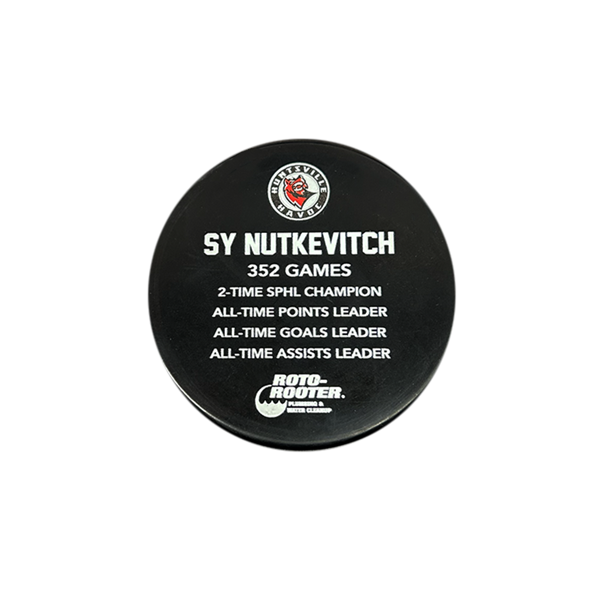 Sy Nutkevitch Jersey Retirement Night Official Game Puck