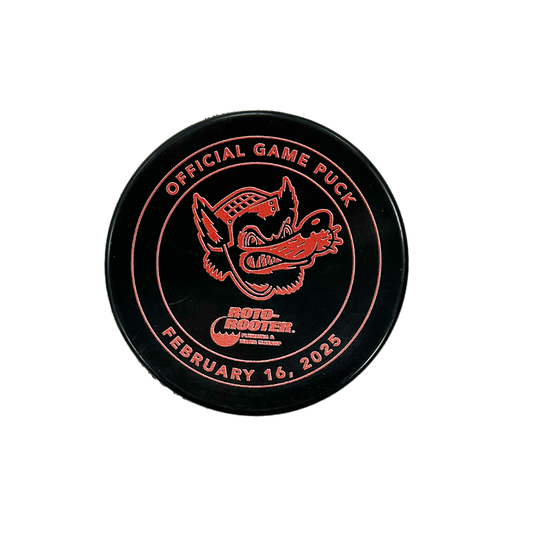 Team Poster Night Official Game Puck