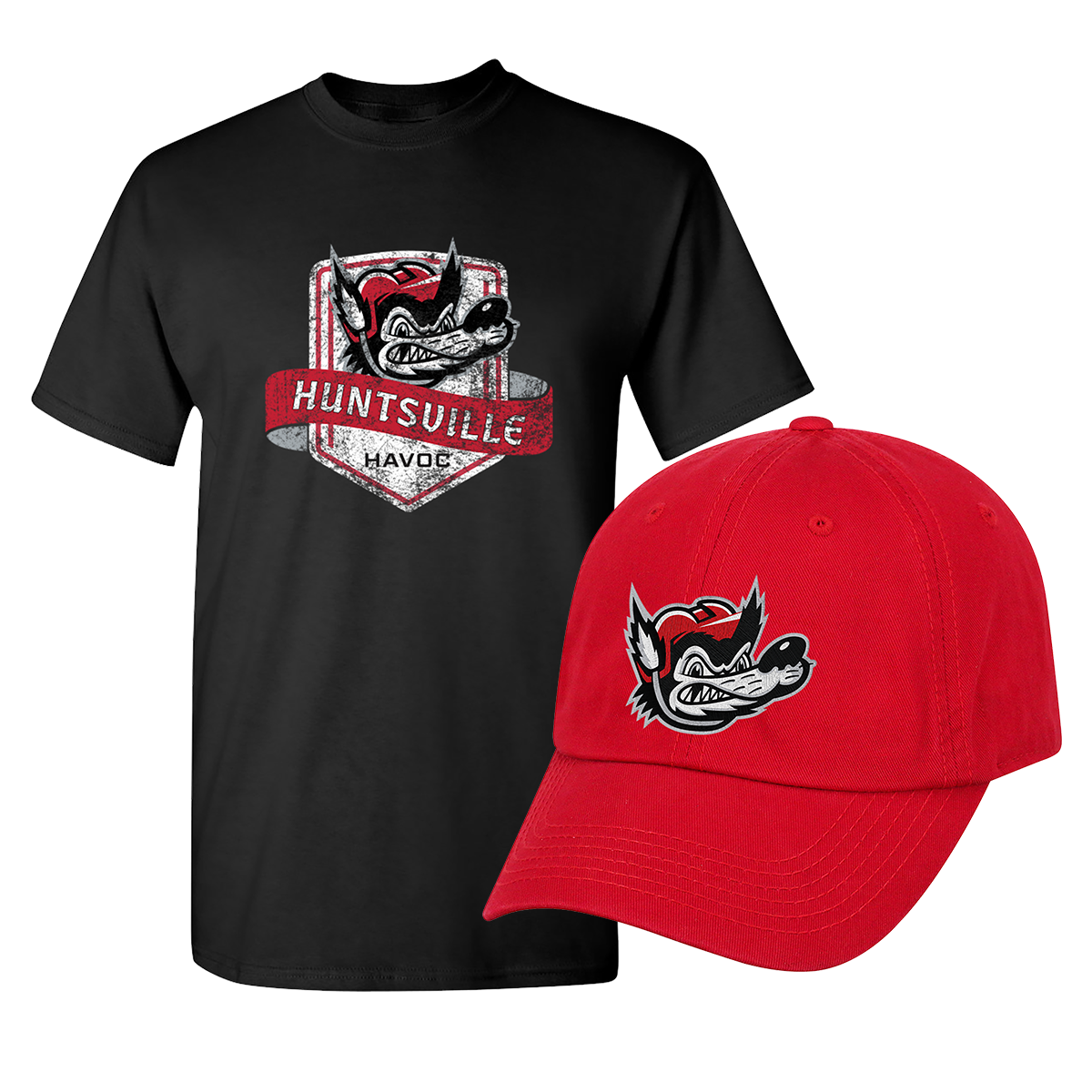 Havoc Crest Red Cap & Black T-Shirt Bundle