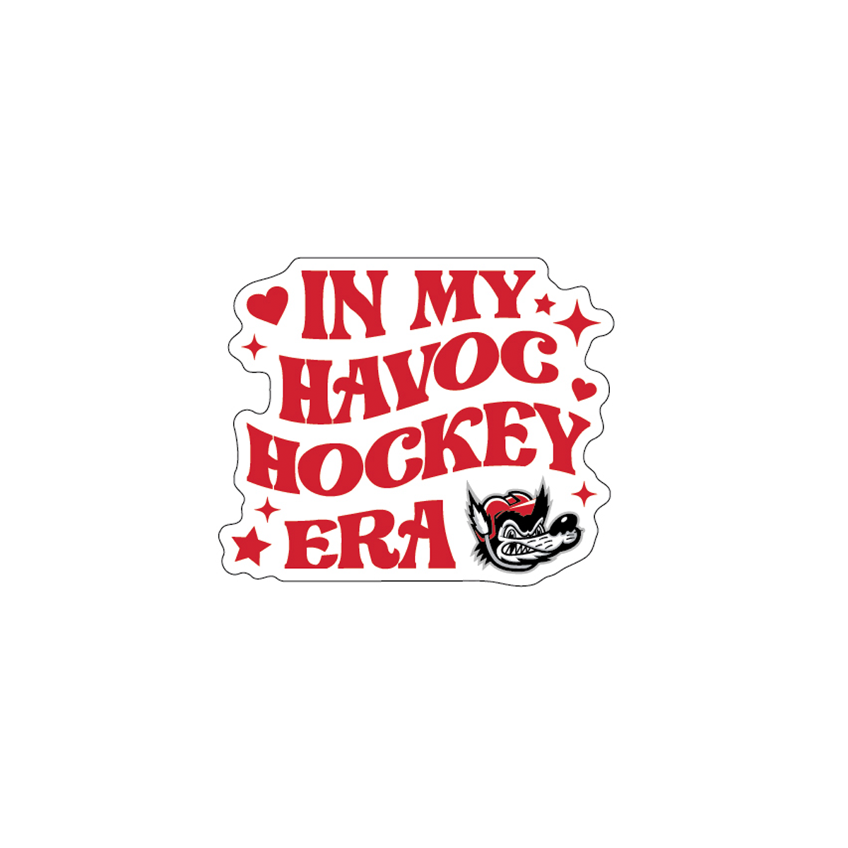 In My Havoc Hockey Era Rugged Sticker