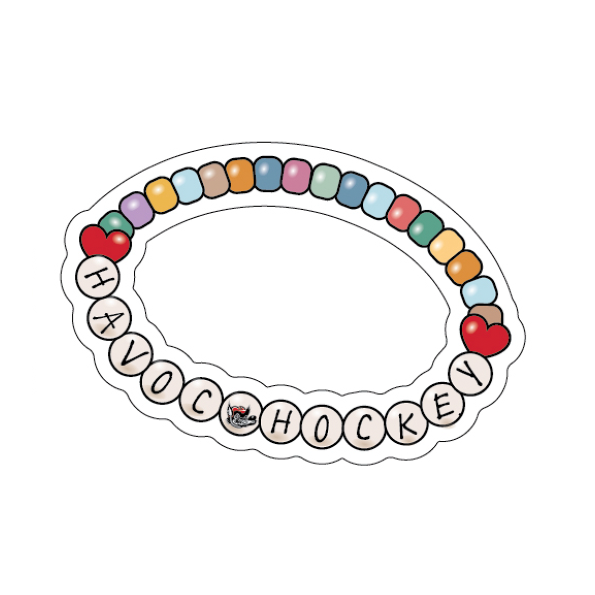 Havoc Hockey Friendship Bracelet Rugged Sticker