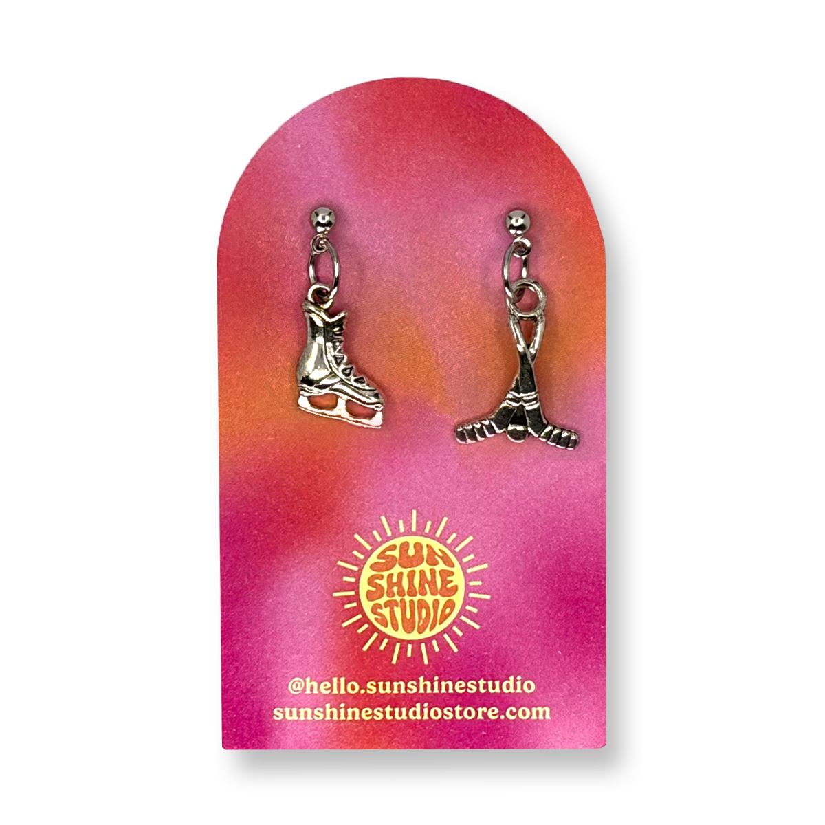 Skate & Hockey Stick Earrings