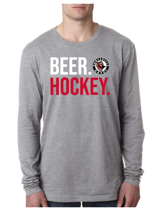 Beer. Hockey. Long Sleeve T-Shirt